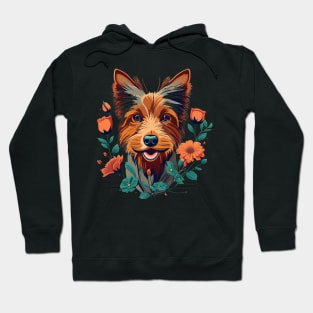 Australian Terrier with Flowers Hoodie